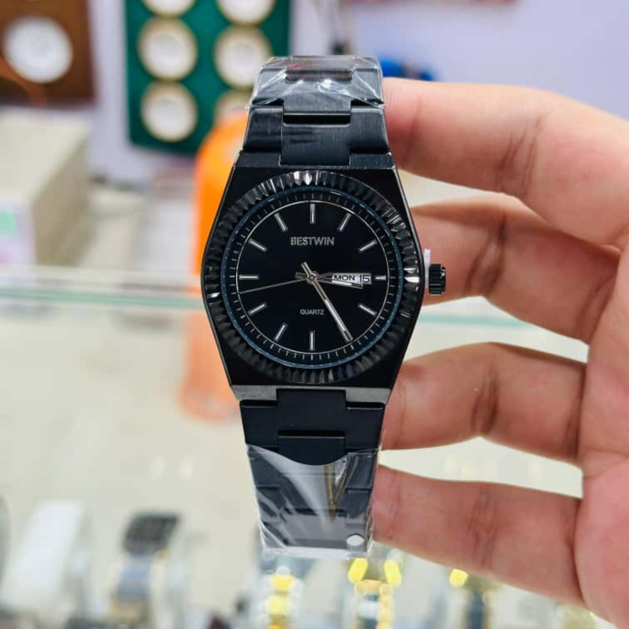 BESTWIN Datejust Watch Stainless Steel Full Black