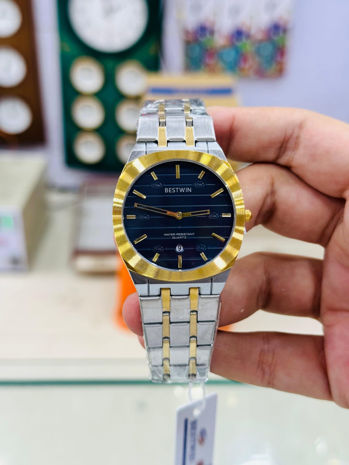 BESTWIN Datejust Gold and Silver Stainless Steel - Blue Dial