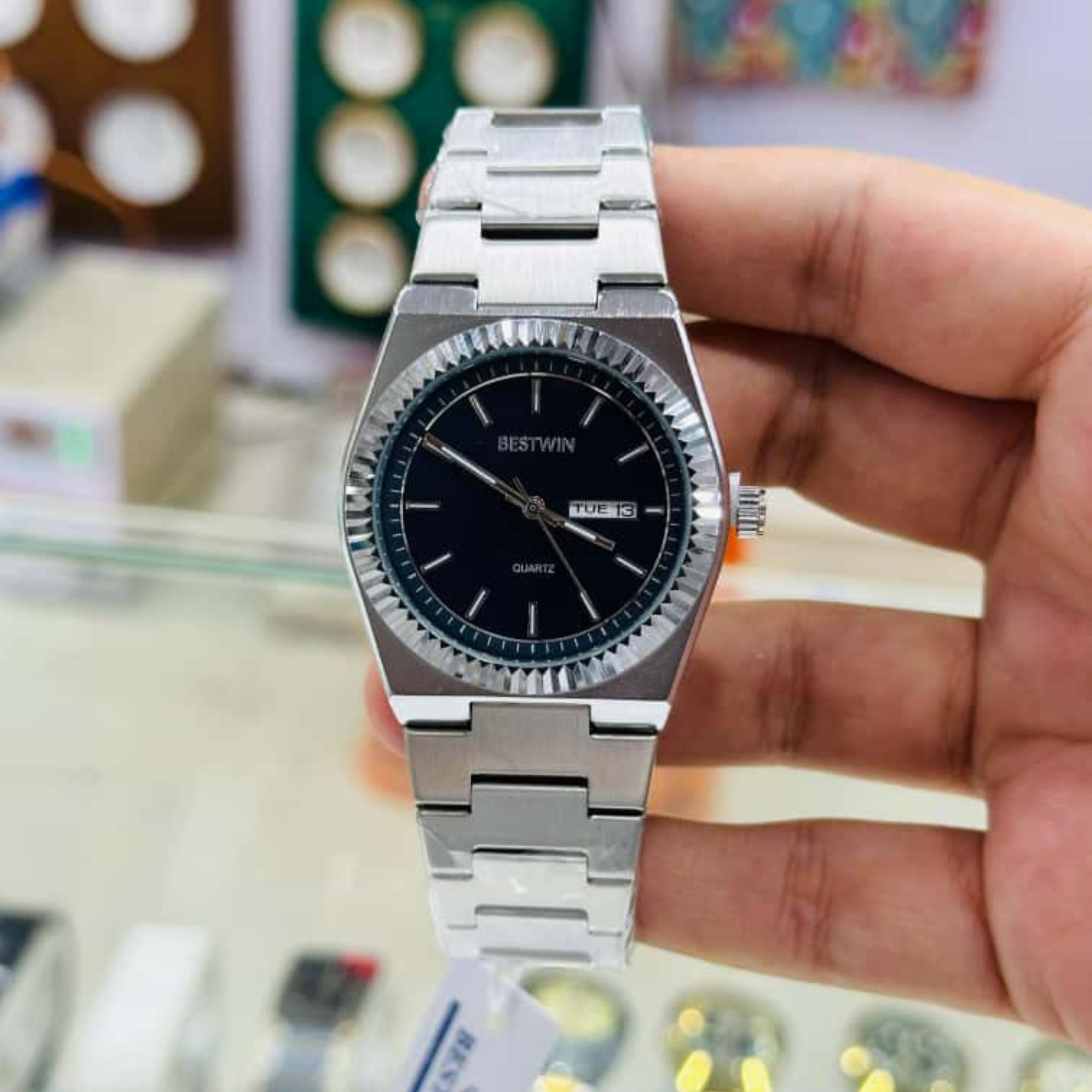 BESTWIN Datejust Watch Stainless Steel Black Dial