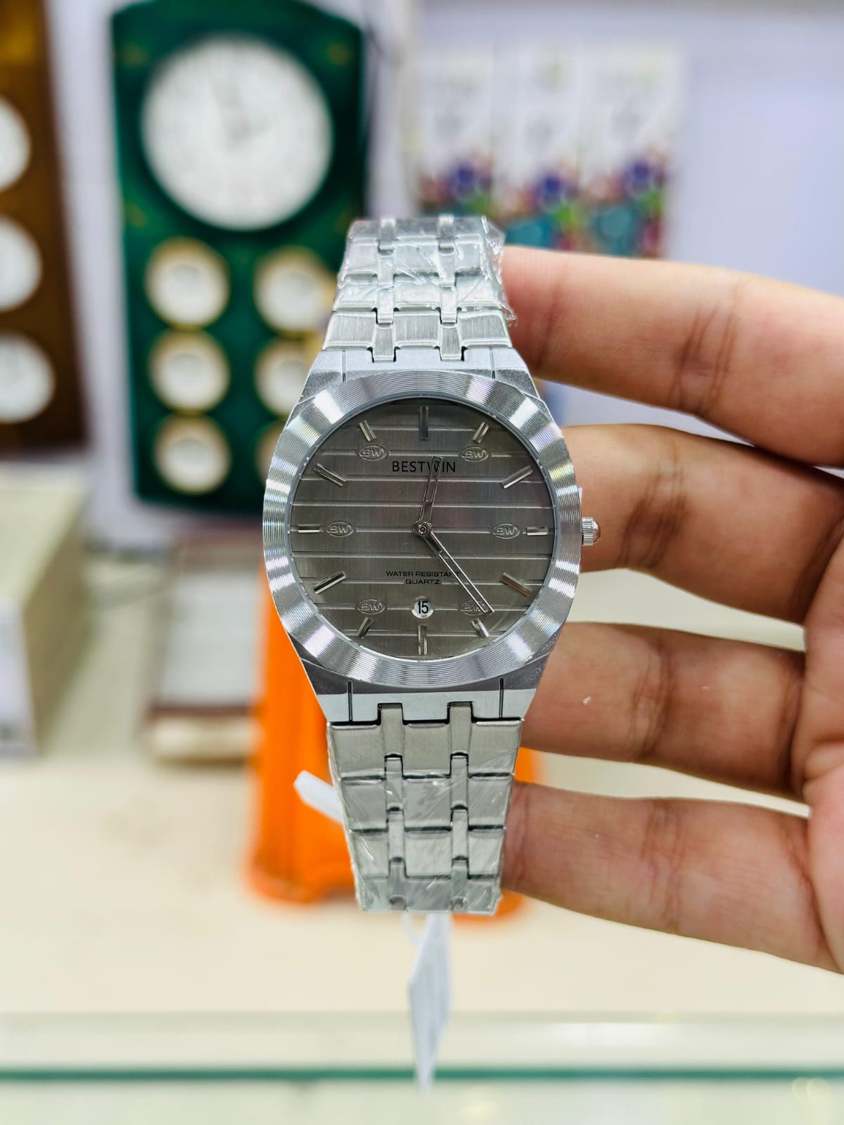 BESTWIN Datejust Silver Stainless Steel - Brown Dial