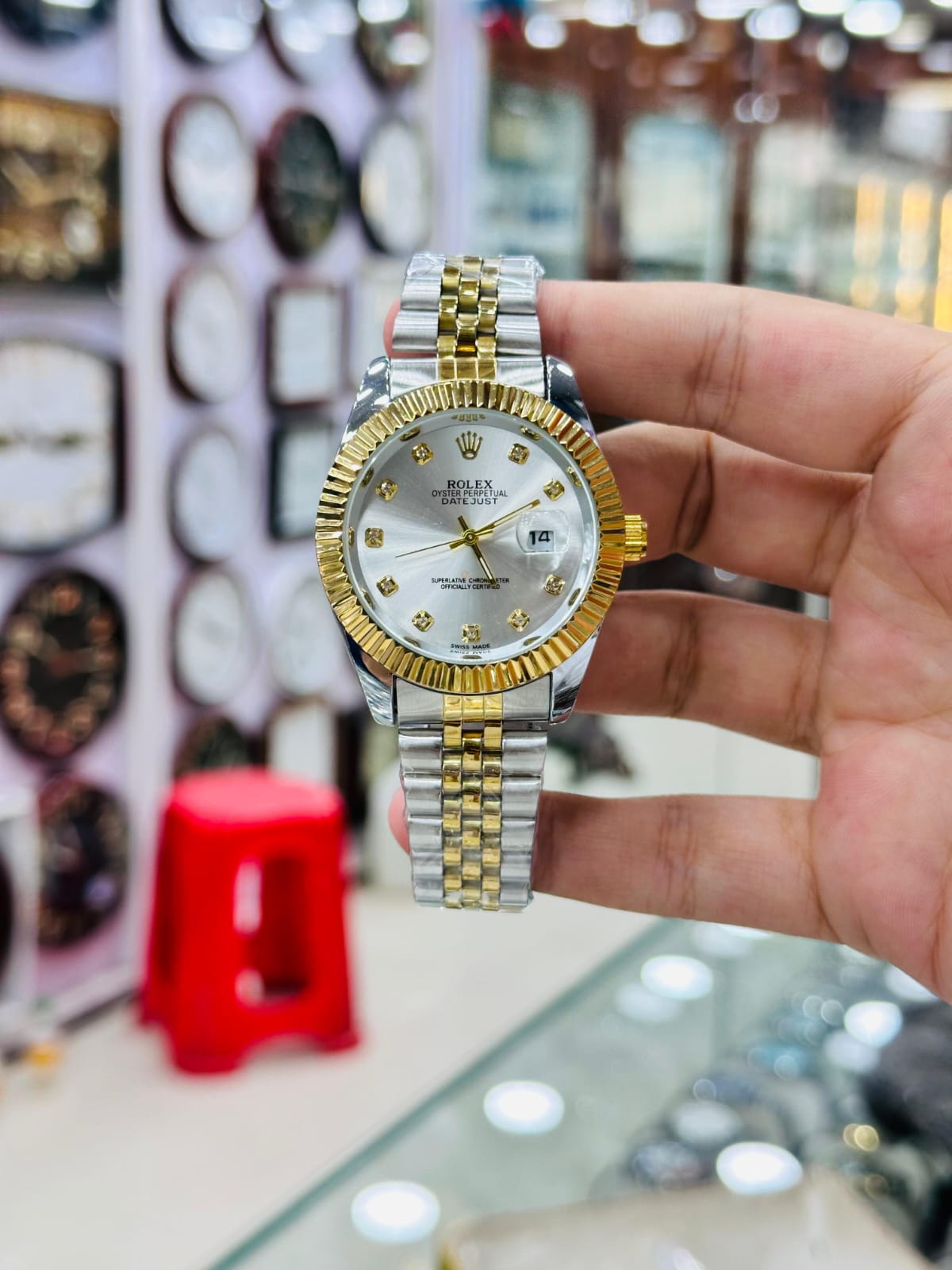 RLX Juble Chain Datejust Watch Stainless Steel - White Dial